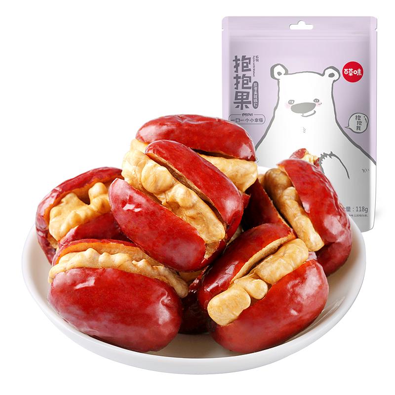 Be&Cheery 百草味 抱抱果 灰枣夹核桃 118g