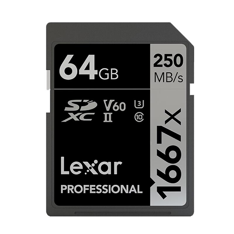 Lexar 雷克沙 1667X SD存储卡 64GB（UHS-II、V60、U3）
