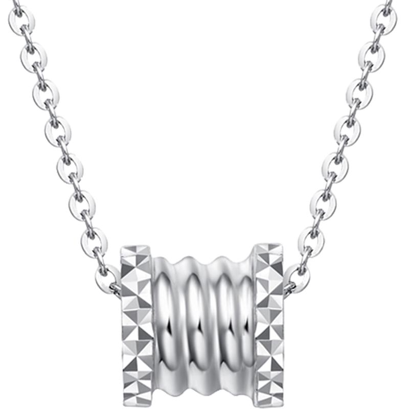 周大福 Y时代 小蛮腰 爱神时光轴 PT950铂金项链/吊坠 40cm PT161259