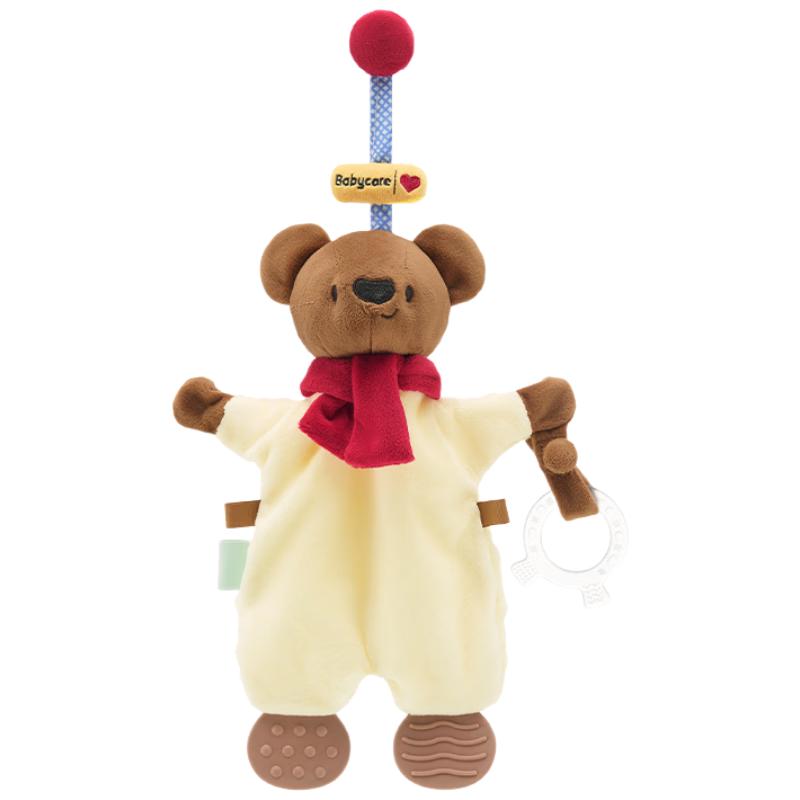 babycare甜梦安抚巾婴儿安抚玩具毛绒玩偶手偶可咬-小熊布布
