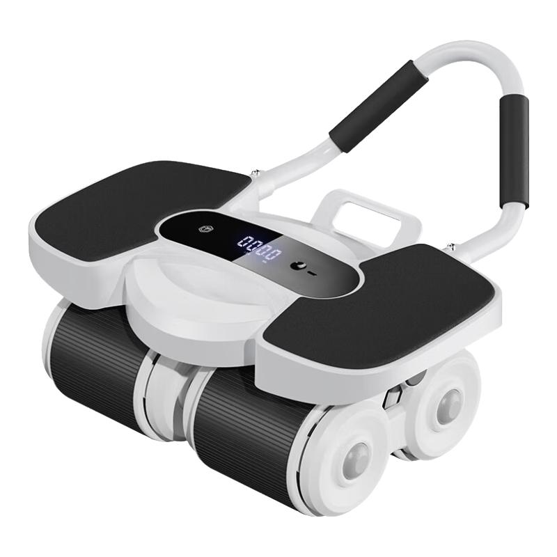 京东京造 智能计数四轮肘撑健腹轮 自动回弹平板支撑腹肌轮卷腹 器材 后轮回弹不翘头【计数款】