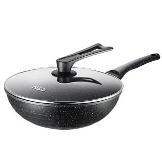 爱仕达 CL32S11WG 麦饭石色铝合金不粘炒锅 32cm