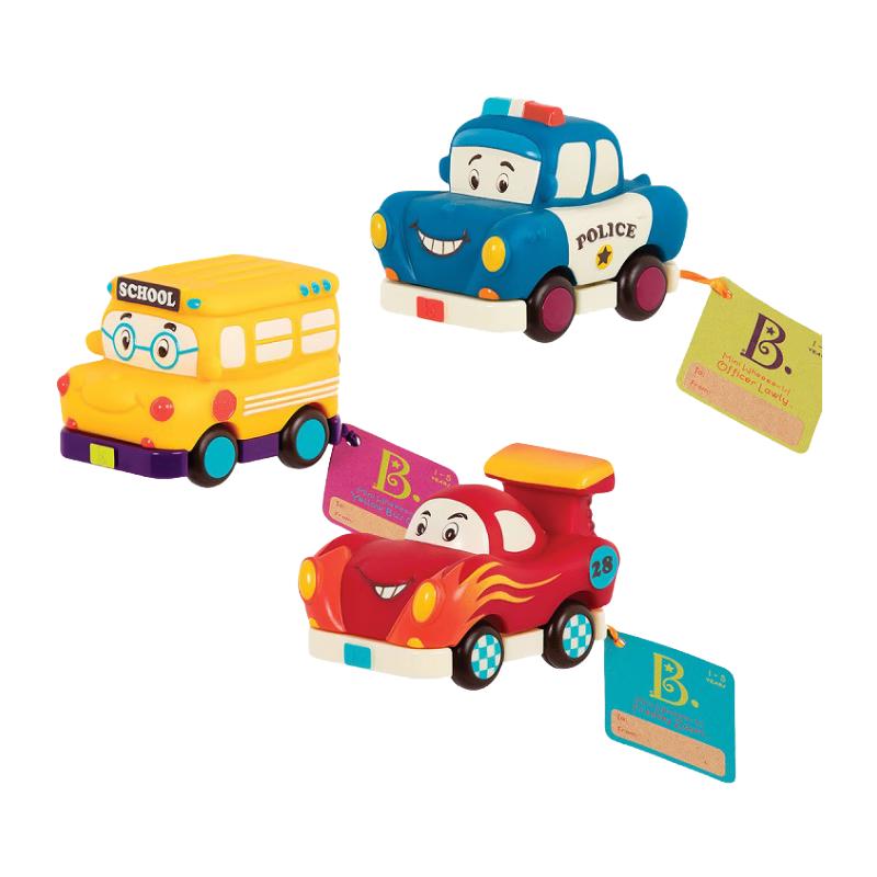 B.Toys 比乐 BX1657Z 儿童回力玩具车 速度组 3只装