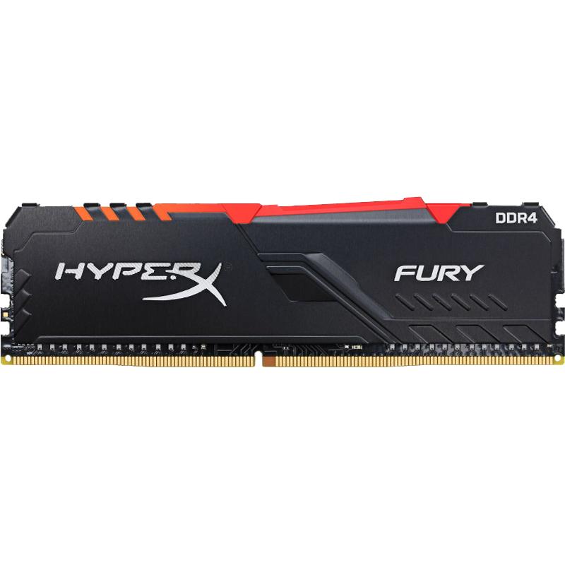 Kingston 金士顿 Fury系列 DDR4 3200MHz RGB 黑色 台式机内存 灯条 16GB HX432C16FB3A/16-SP