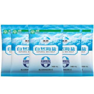 海跃 绿色食品级自然海盐400gX7袋