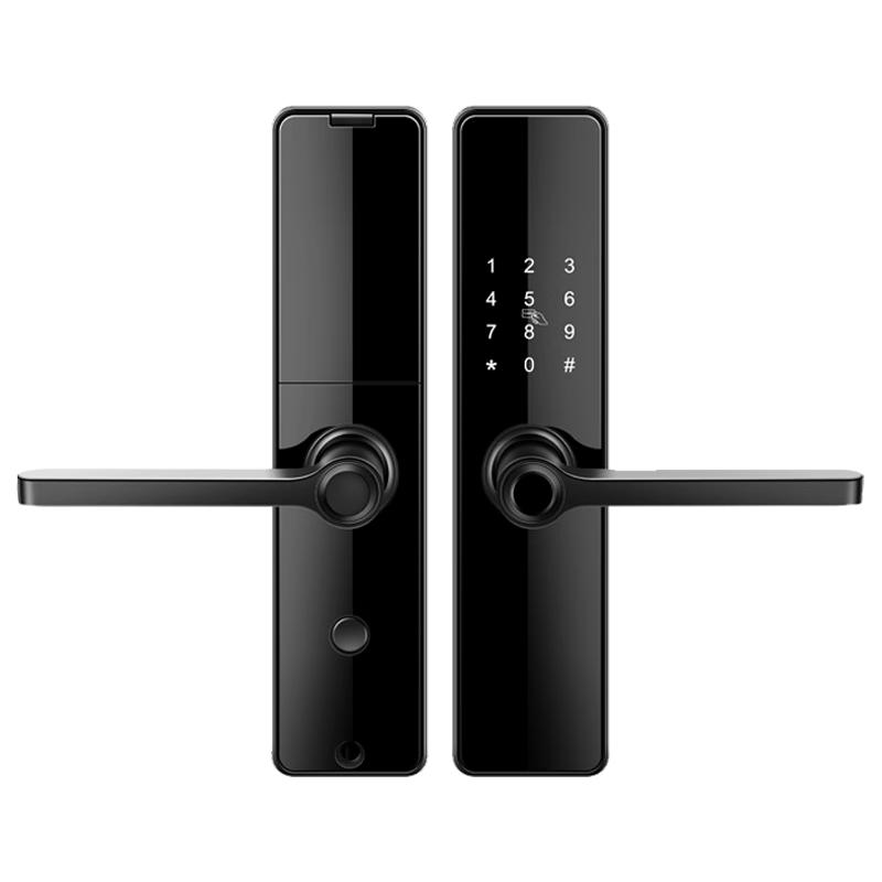 威恒 M2木门指纹锁室内木门智能指纹锁密码锁 办公卧室门房间智能 曜石黑+五合一开锁【包安装】