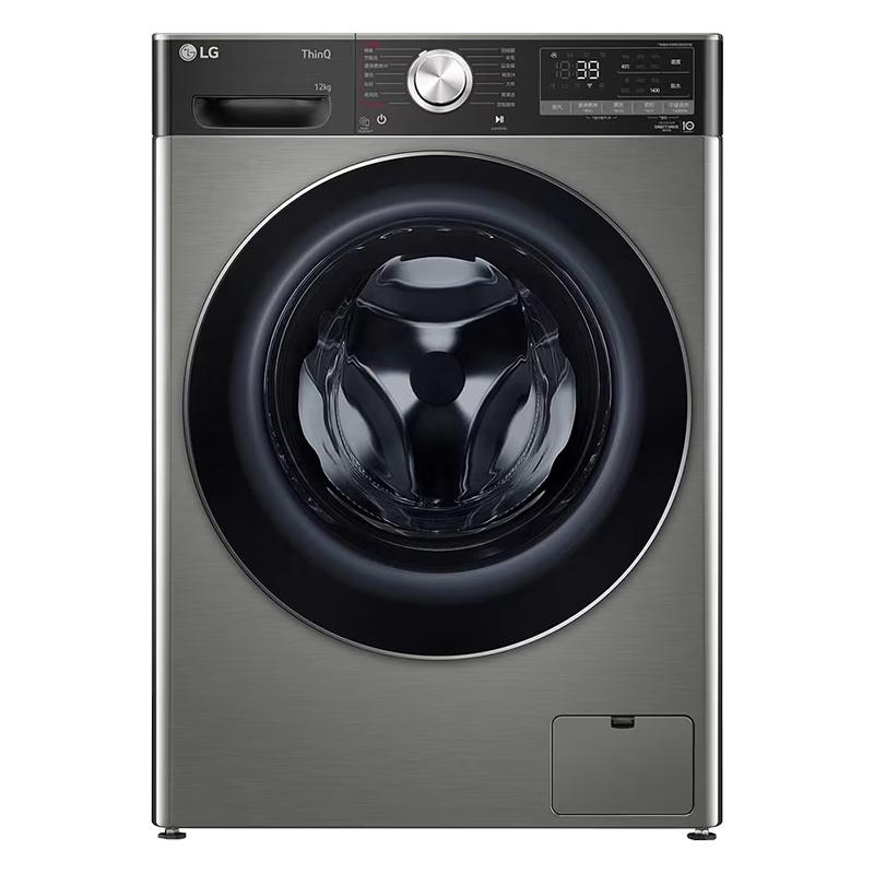 LG 乐金 FY10PY4 直驱滚筒洗衣机 10kg 碳晶银色