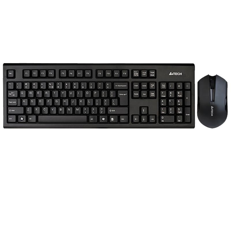 A4TECH 双飞燕 3000N 无线键鼠套装 黑色