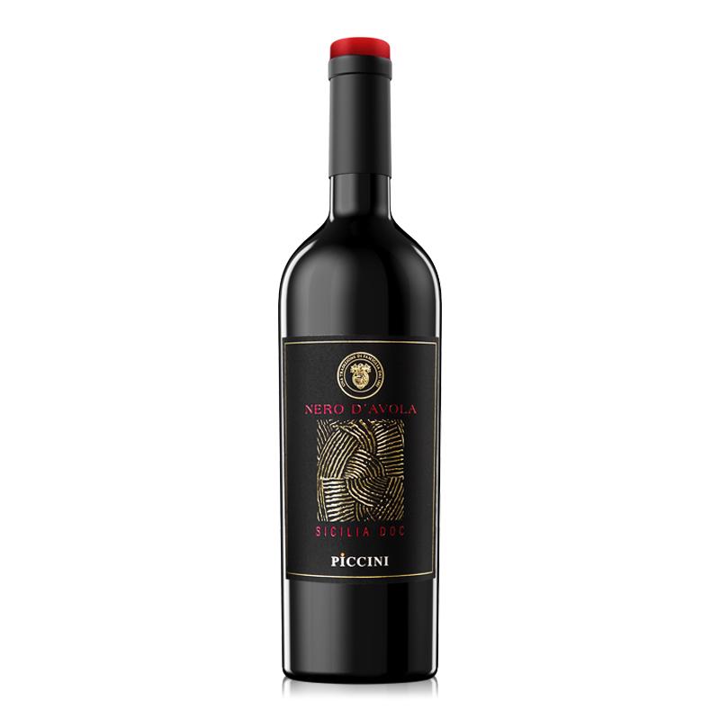  彼奇尼酒庄 PICCINI酒庄 西西里岛黑珍珠干型红葡萄酒 2019年 750ml
