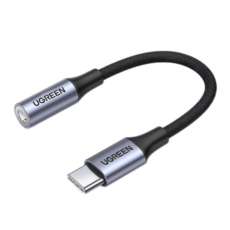 UGREEN 绿联 30632 耳机转接头 Type-C转3.5mm 黑色