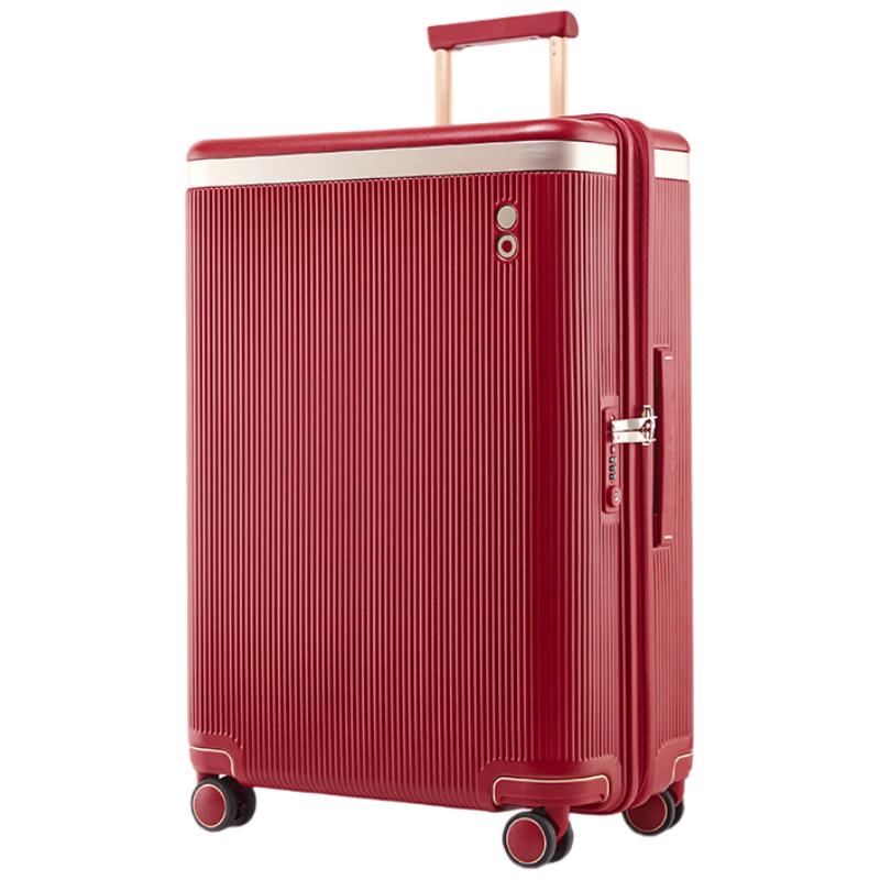 愛可樂 ECHOLAC  明星付辛博同款 行李箱大容量万向轮旅行箱PC142红色20吋婚箱