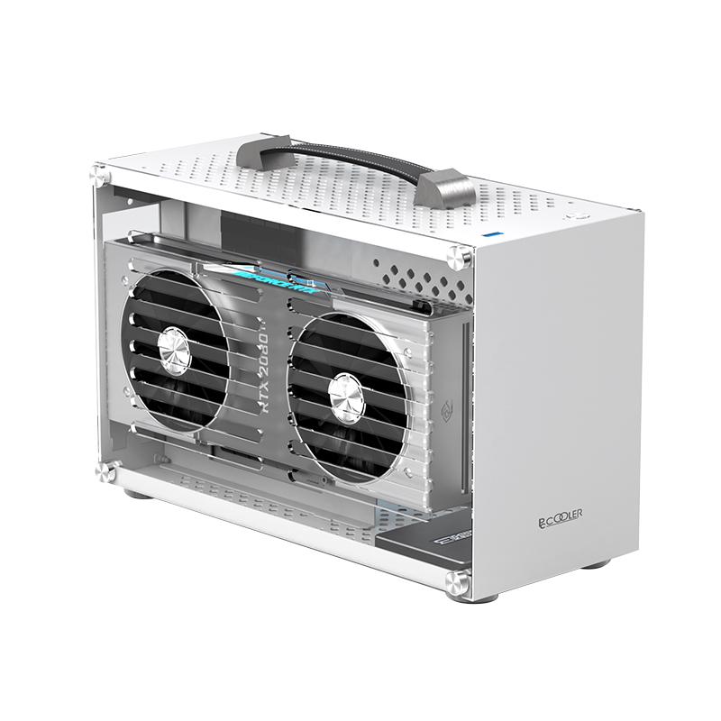 PCCOOLER 超频三 蜂鸟2 MINI-ITX机箱 全侧透 白色