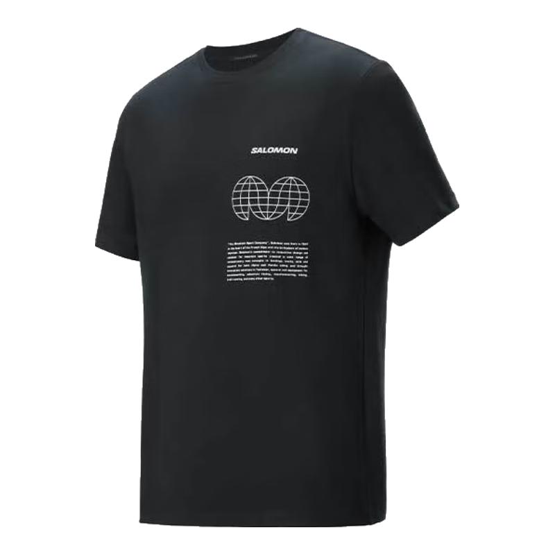 萨洛蒙（Salomon）男款 户外运动印花舒适透气短袖T恤 SAL GLOBE GRAPHIC SS TEE  C22490