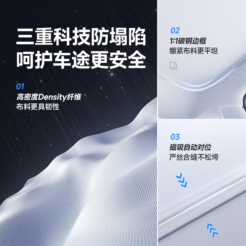 倍思特冰帘适用特斯拉model Y/3焕天窗遮阳帘车顶防晒隔热降温板