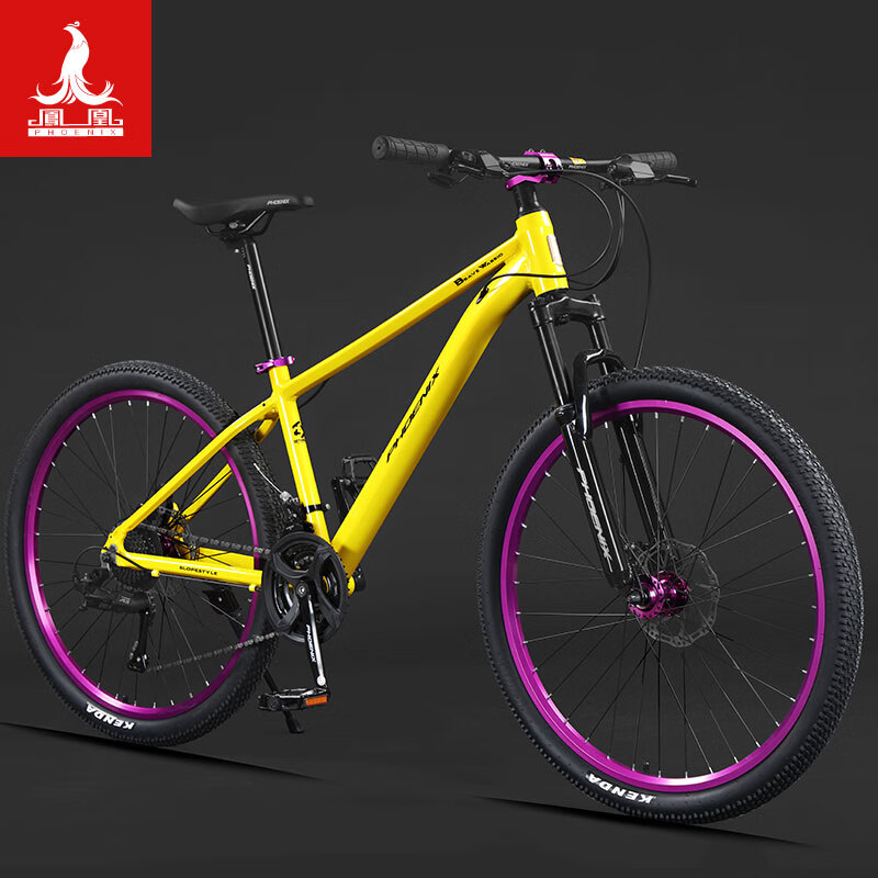 凤凰山地自行车铝合金车架成人男女减震越野变速山地车土坡车赛车 ///猛士 铝合金车架