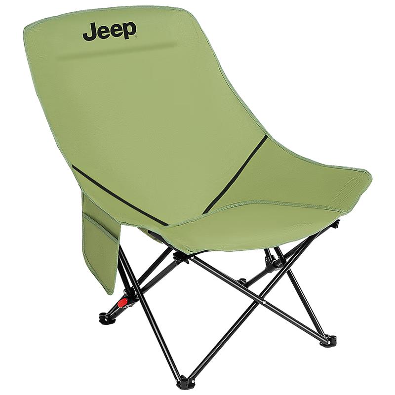 JEEP户外折叠椅两用便携靠背椅沙滩椅钓鱼椅午休椅-细沙黄