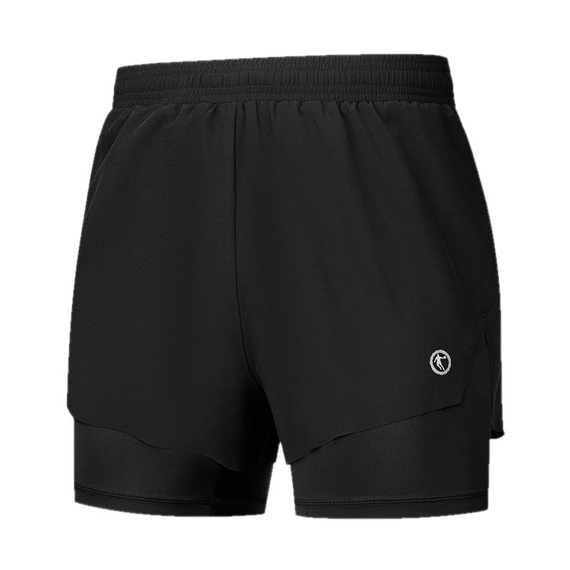 乔丹运动短裤男2025夏季男士跑步速干假两件梭织透气裤子