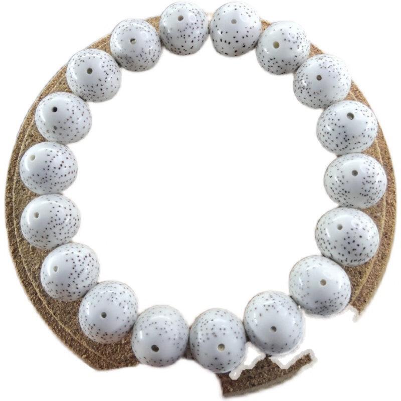 海南星月菩提圆珠手串 单圈正月干磨高密圆形菩提子大手链 精选12MM圆珠手串