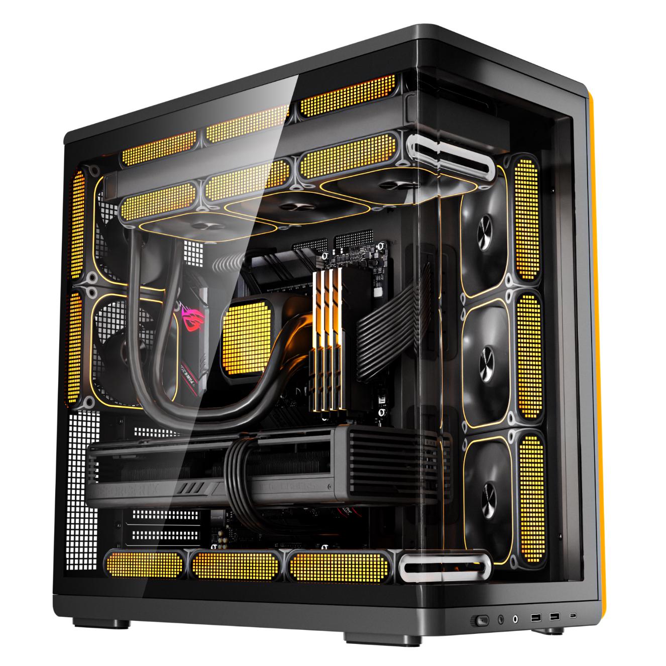  aigo/爱国者 机箱电源套装  黑色