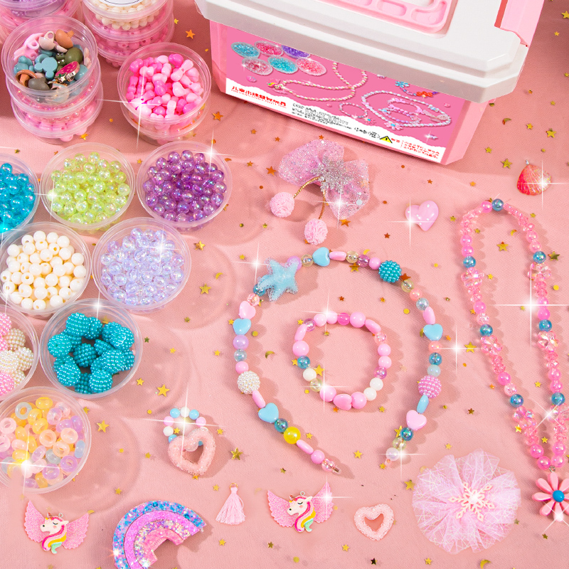 串珠diy手工制作材料包项链手链女孩宝宝儿童益智玩具