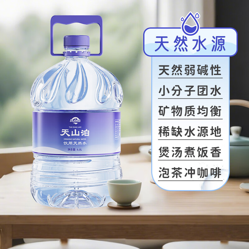 天山泊 天然饮用水 6.8L*2桶