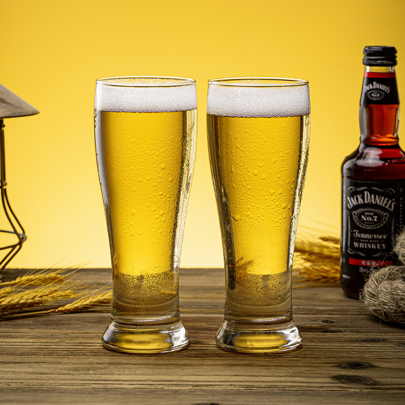 2024啤酒杯大容量轻奢高档玻璃小麦精酿酒杯家用扎啤杯高级感