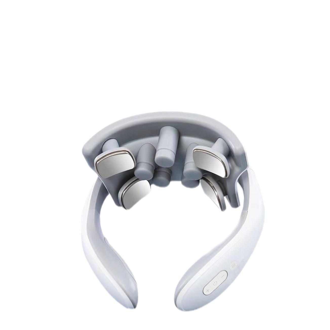 颈椎按摩仪按摩器背部腰部脉冲震动肩颈多功能按摩热敷按摩器颈椎