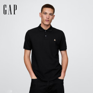 百亿补贴：Gap 男女装2025春季新款小熊刺绣短袖T恤休常规polo衫美版708395