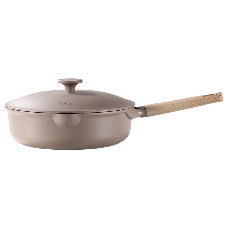 卡罗特有钛不粘锅炒锅平底锅家用炒菜锅不沾煎锅电磁炉燃气灶