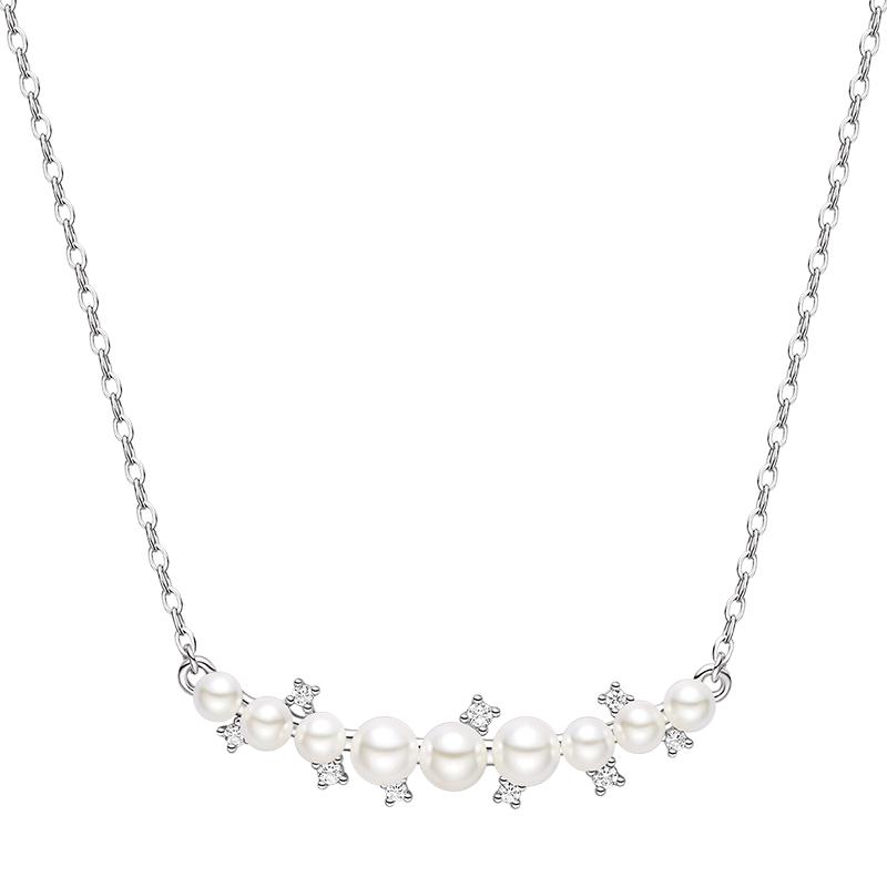 HEFANG 何方珠宝 白月光锁骨链 银轻奢简约优雅项链女 银色