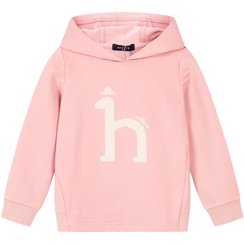 HAZZYS哈吉斯童装女童儿童卫衣秋新款舒适简约百搭款女童卫衣