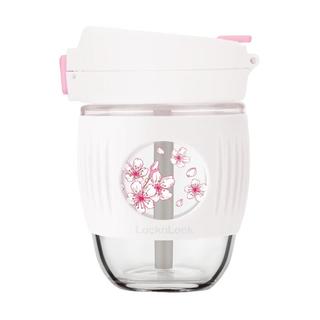 乐扣乐扣（locknlock）【家装节】玻璃水杯带吸管男女咖啡杯耐温茶杯白色LLG968_400ml