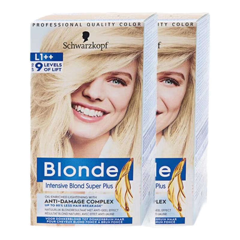  Schwarzkopf/施华蔻 不伤头发 漂发剂  142.5ml*2