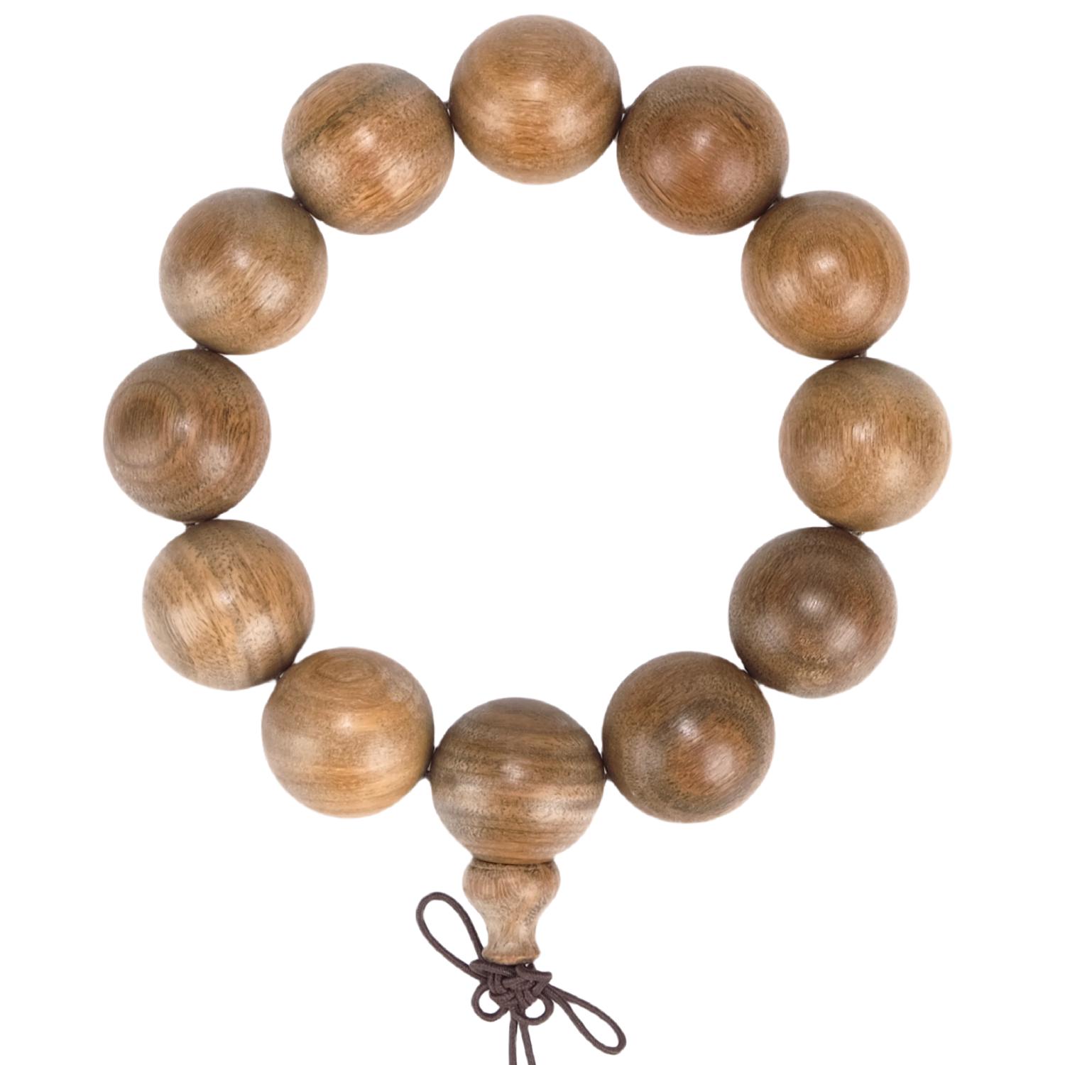 今夕绿檀木手串男女士沉水级绿檀香木老料文玩佛珠手链 12颗