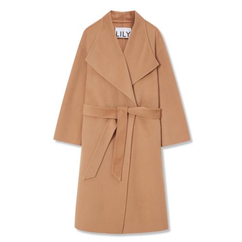 绵羊毛含山羊绒长款毛呢外套大衣