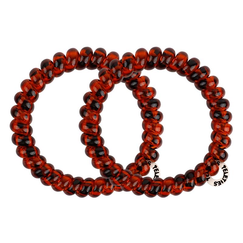 TELETIES美国发圈电话线2条(亮咖M款)发绳头绳泰莉圈高弹