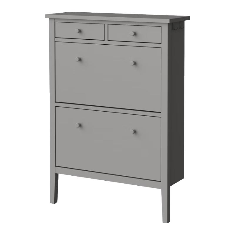 宜家（IKEA）GULLABERG古拉贝利双门鞋柜玄关收纳鞋柜靠墙 灰色双门
