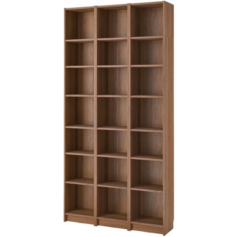 宜家（IKEA）BILLY毕利客厅书柜书房置物架儿童书籍文件收纳书架落地 褐色胡桃木纹120x28x237cm