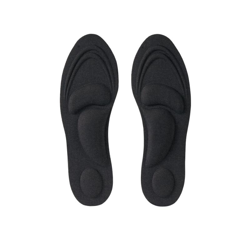 ELEFT屈臣氏4D海绵支撑行走鞋垫透气男女吸汗 黑色升级款 男款 黑色升级款 男款39-44