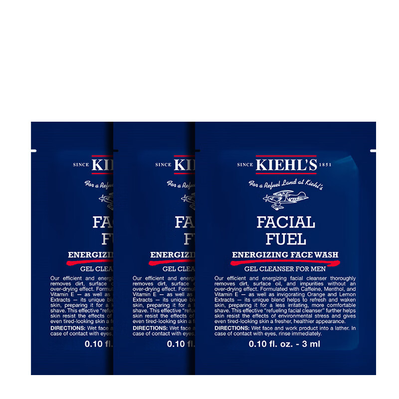 科颜氏男士焕活洁面啫喱 3ml*3