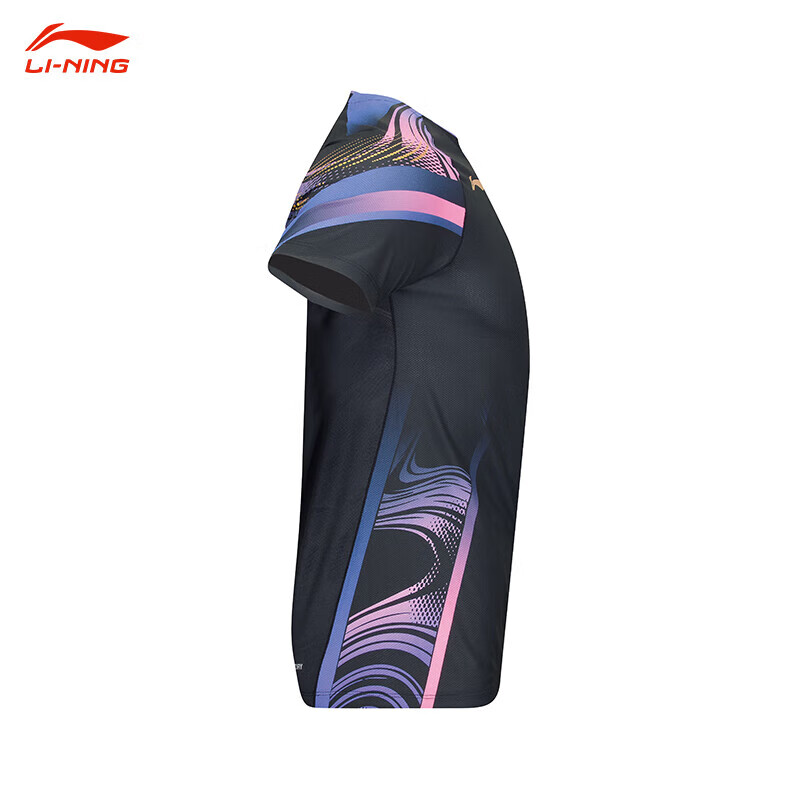 李宁 LI-NING2025新款羽毛球服大赛服AAYV146男女款速干凉爽抗菌 AAYV165-1 中性款 黑色 XL