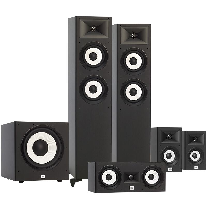  JBL/杰宝 JBL STAGE190 5.1环绕声 家庭影院音响套装+功放  黑