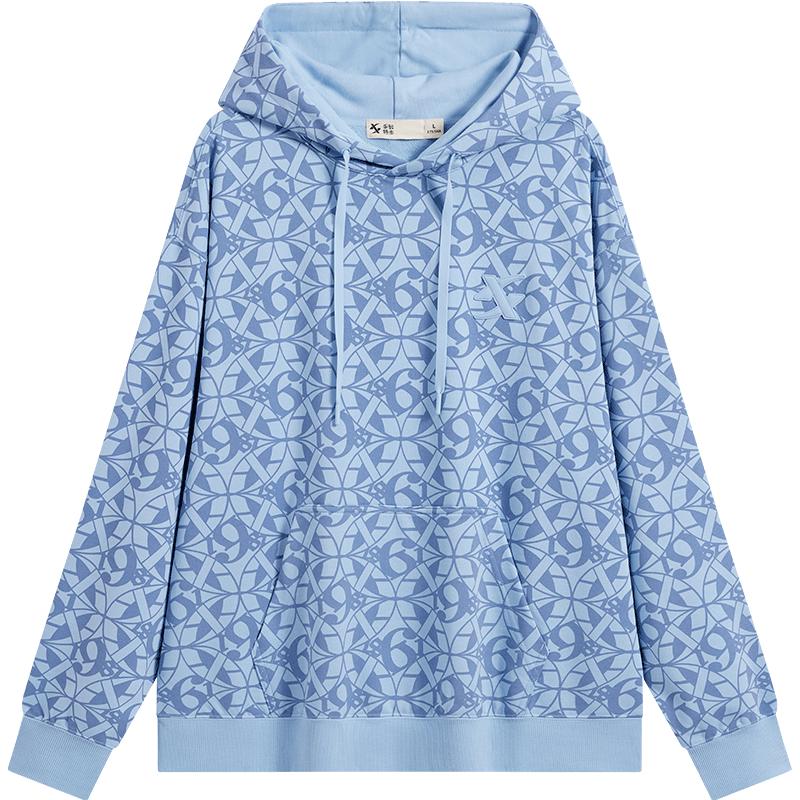 特步 XTEP连帽卫衣简约舒适卫衣男女款运动卫衣