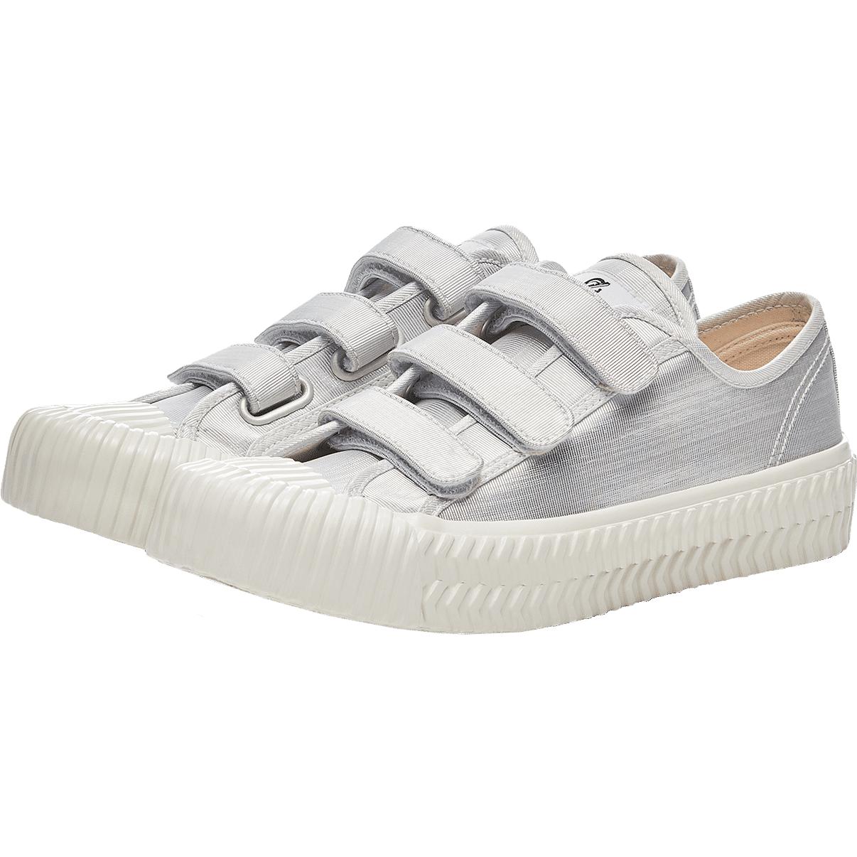 帆布鞋女低帮 魔术贴厚底运动休闲鞋饼干鞋