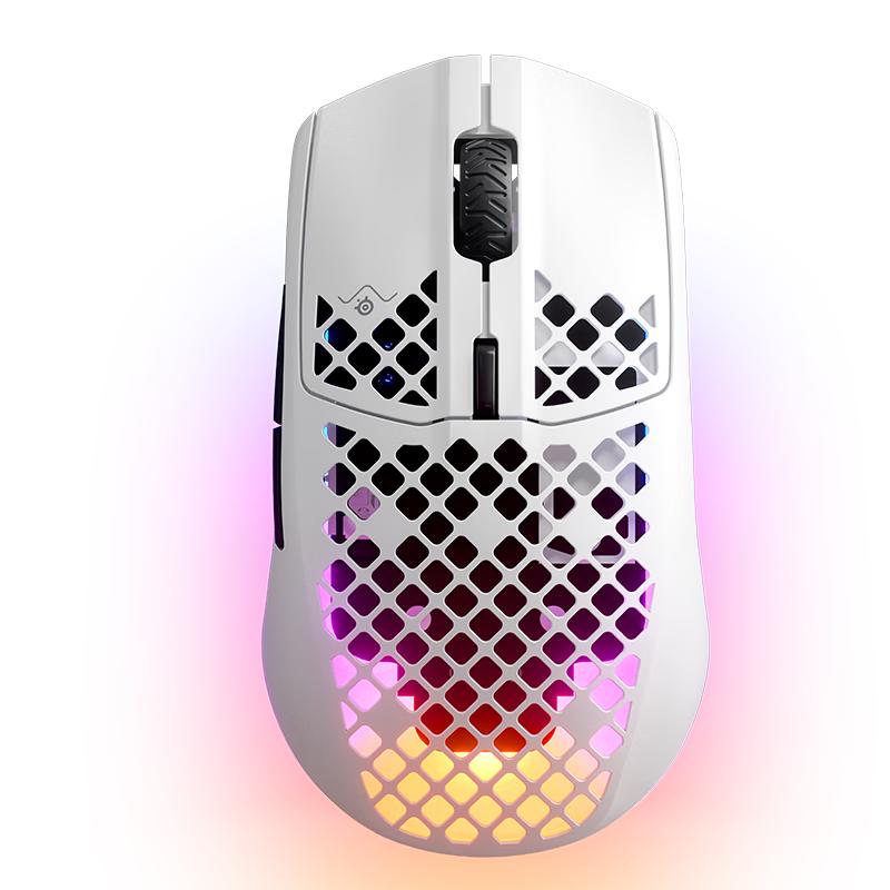 Steelseries 赛睿 Aerox 3 Wireless (2022) Snow 2.4G蓝牙 双模无线鼠标 18000DPI RGB 白色