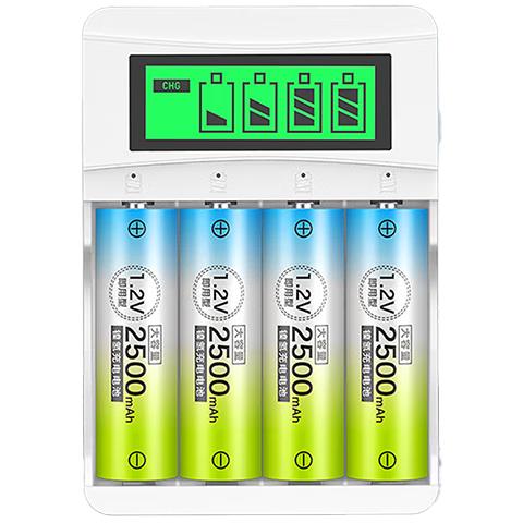 Delipow 德力普 镍氢充电电池 5号电池大容量2500mAh配液晶显示