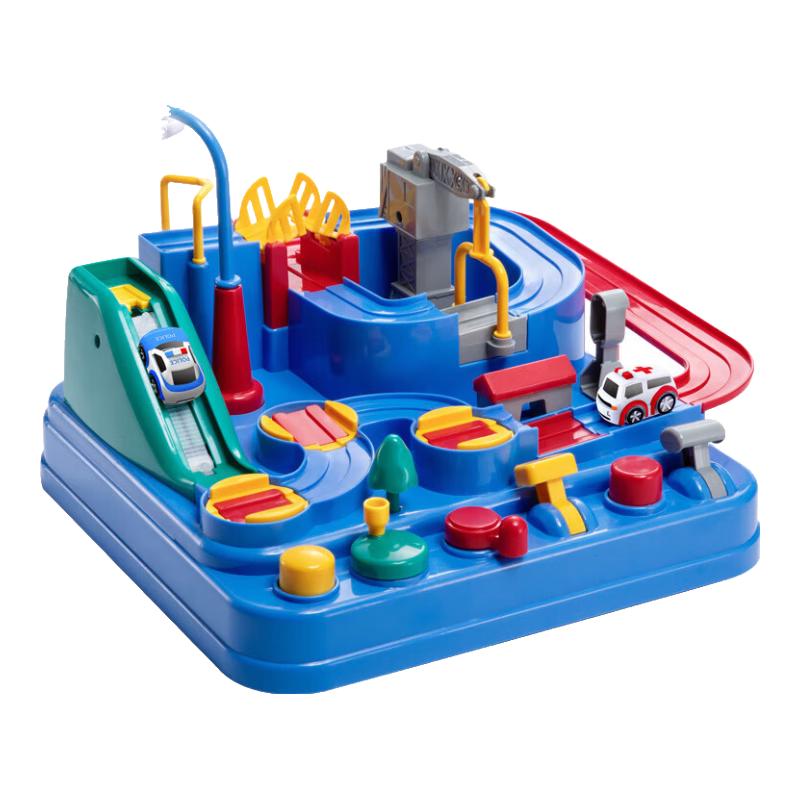 北国e家儿童早教轨道车玩具3到6岁火车汽车闯关大冒险停车场宝宝 【限时冲量】大冒险送1车+飞机