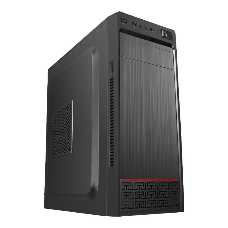 积至（EVESKY）N2 黑色电脑机箱游戏办公电脑机箱/支持ATX主板/静音/光驱位/简洁拉丝面板 N2机箱