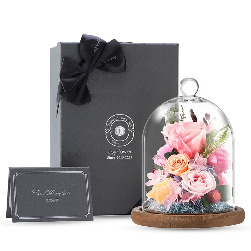 JoyFlower 永生花礼盒玫瑰花结婚纪念日情人节生日礼物送老婆女友朋友闺蜜