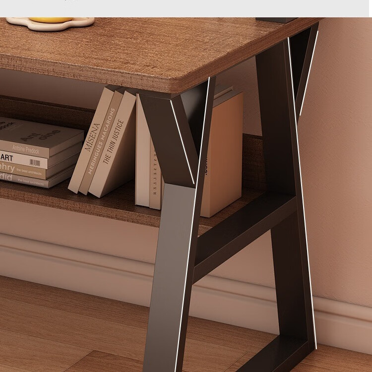 三栖虎书桌书架一体台式电脑桌现代简约办公室办公桌子家用写字台学习桌 【昇级洞洞板书架】80CM莫兰迪灰